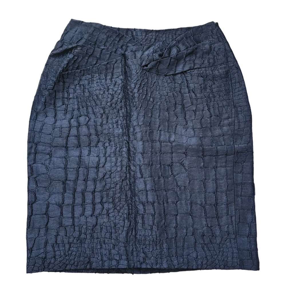 3.1 Phillip Lim Navy Textured Pencil Skirt